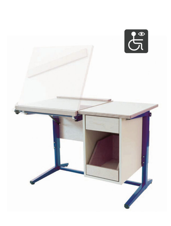 table de travail adaptée au malvoyants et handicapés